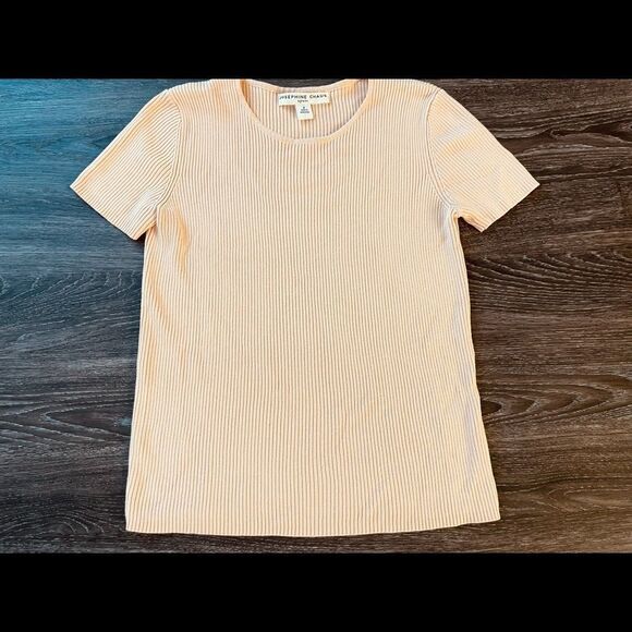 Josephine Chaus Short Sleeve ribbed Sweater top size small - Picture 2 of 10
